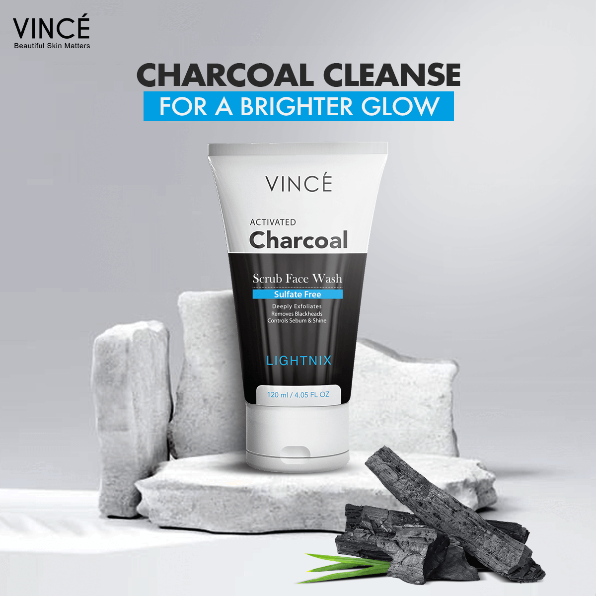 Charcoal scrub face wash for woman.... 100Ml